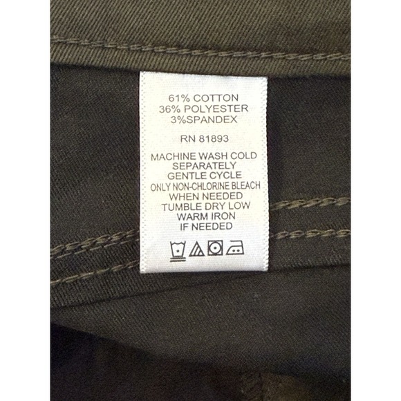 Denim & Co. Green Size 14 "How Modern" Regular Colored Denim Slim Leg Jeans NWOT - Picture 5 of 5